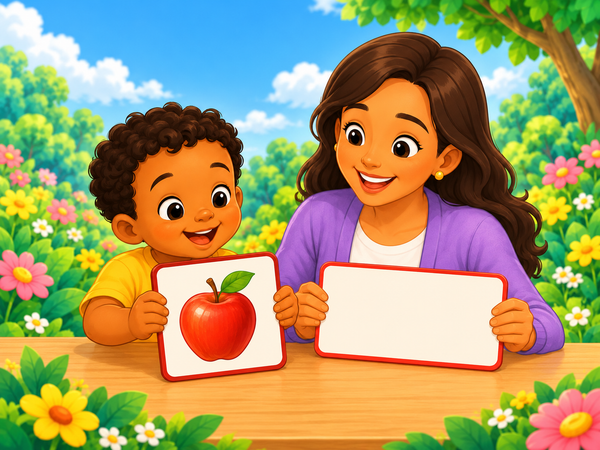 Brainopia picture word match learning artwork.